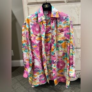 Chanel watercolor tank and blouse set